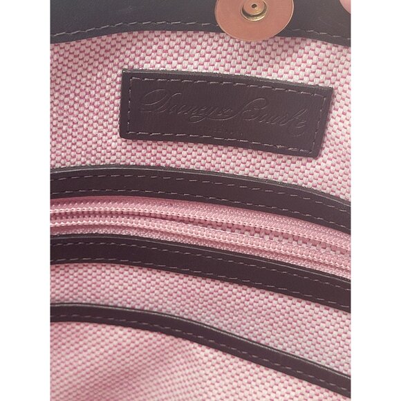 Dooney & Bourke Croco Embossed Leather Double Strap Tassel Bag Cognac - Picture 7 of 15